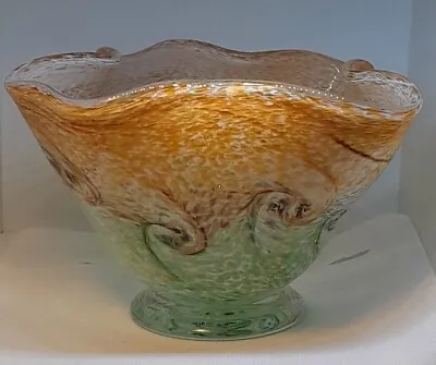 Buy Beautiful Scottish Borders Art Glass Bowl Hawick Scotland ~Like Monart/Vasart • 59.99£