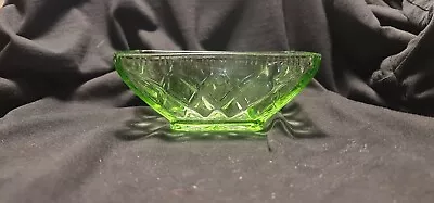 Buy Art Deco Sowerby Green Glass Dish 1930s • 18.99£