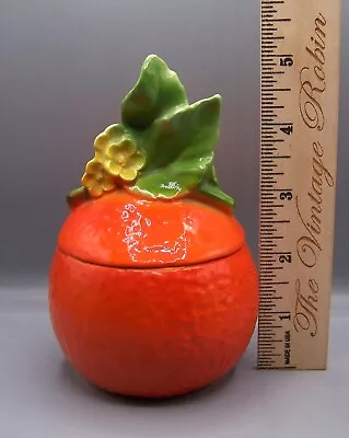 Buy Antique Bavarian China Orange Fruit With Blossoms Covered Sugar Bowl Porcelain • 18.97£