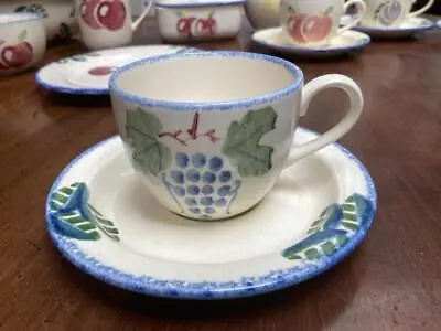 Buy Studio Poole Pottery Dorset Fruit Grape Cup And Saucer • 6.99£
