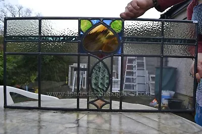 Buy Restored Leaded Light Stained Glass Window Panel. R866. DELIVERY OPTION! • 180£