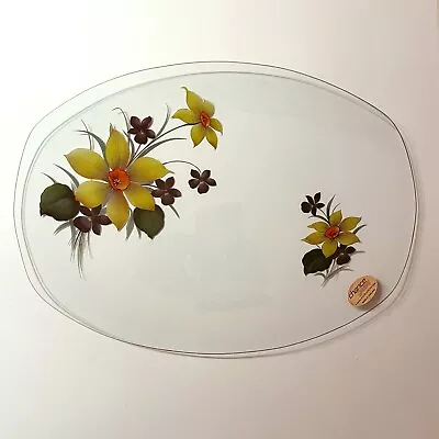 Buy Pilkington Chance Glass Decorative Floral Serving Platter Made In England • 17.05£