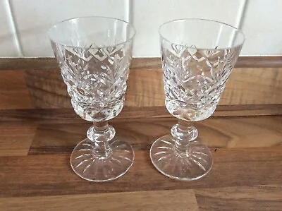 Buy Pair Of Royal Brierley Crystal - Stirling Cut - Wine, Port Sherry Glasses Signed • 11.99£