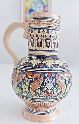 Buy Antique Marzi & Remy Westerwald German Pottery Relief Jug 23cm High • 59.50£