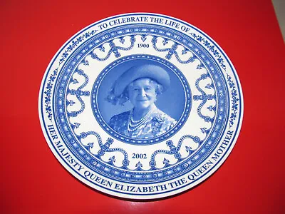 Buy Wedgewood Collectable Commemorative Queen Mother Plate 1900 - 2002 Excellent  • 4£