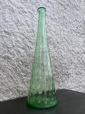 Buy Empoli Italy Green Genie Optic Art Glass Decanter 18 1/2  • 85.48£