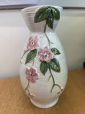 Buy Large Vintage 1930s Maling Apple Blossom Lustre Ware Vase Approx 10 Inches  • 14.99£