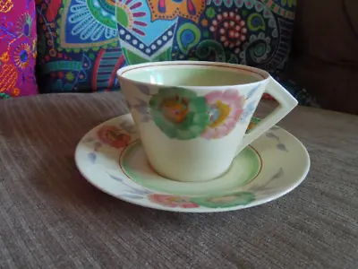 Buy Clarice Cliff Honeydew Conical Cup And Saucer • 95£