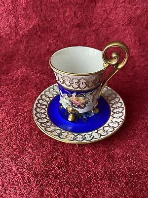 Buy Vintage J.K. (Josef Kuba) Demitasse. Decor Carlsbad Bavaria Tea Cup & Saucer 24K • 38£