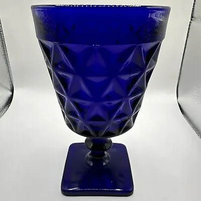 Buy 1 Imperial Mt. Vernon Cobalt Blue Glass Water Goblet 5 1/4  Tall • 14.40£