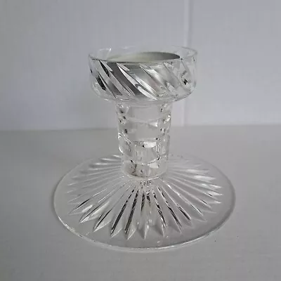 Buy Stuart Crystal Cut Glass Squat Candlestick, 8.5cm High, 5cm Candle Nwot • 25£