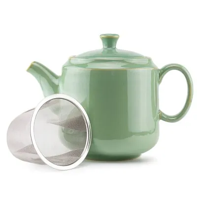 Buy Scandi Home 1L Reactive Glaze Ceramic 4 Cup Teapot With Stainless Steel Infuser • 19.99£