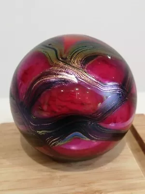 Buy 1990 Phoenician Malta Peacock Lustre Paperweight - Vintage, Etched Signature • 9.90£