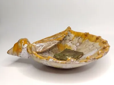 Buy Vintage Italian Signed Studio Art Pottery Glazed Sea Shell Trinket Dish Bowl • 19.20£