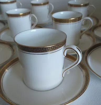 Buy Collingwood Bone China Espresso Cup & Saucer Set - Art Deco Gold White  • 119.99£