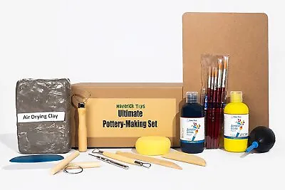 Buy Pottery Making Kit For Adults And Kids With Tools And Air Dry Clay Arts Crafts • 6.99£