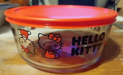Buy Pyrex  Hello Kitty 7-Cup Glass Storage Bowl With Red Plastic Lid  • 14.23£