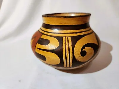 Buy Old Native American HOPI POTTERY Polychrome Traditional Pot – Seed Jar • 122.80£