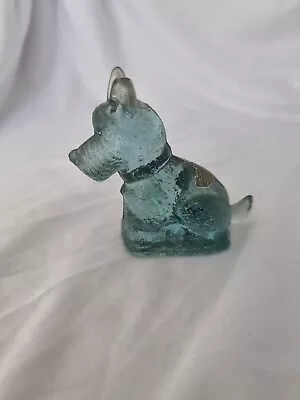 Buy Scottish Terrier Skansen Glass Figurine Scotty Dog Clear Green • 0.99£