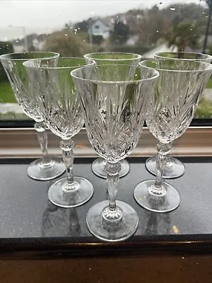 Buy 6 X  Crystal WINE/GOBLETS Glasses 7.5”H By 3” (DOULTON INTERNATIONAL?) • 19.99£
