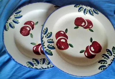 Buy 2 X  Poole Pottery Dorset Fruit 10.25 Inch Dinner Plates - Apple • 14£