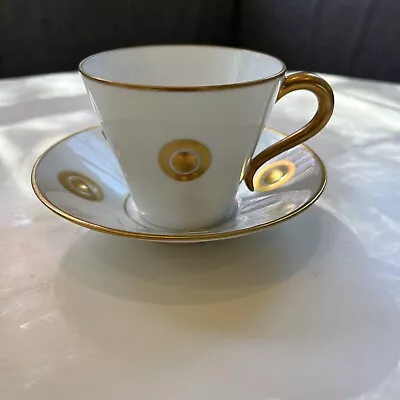 Buy Bernardaud Limoges ITHAQUE GOLD Teacup And Saucer, Barely Used, Beautiful! • 96.38£