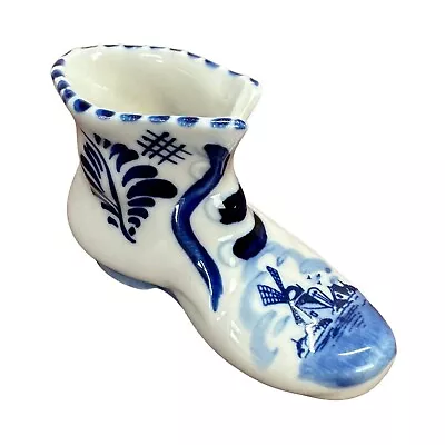 Buy Delft Blue Boot Handpainted Dutch Pottery Clay Glazed Holland Netherlands • 8.99£