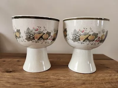 Buy Royal Doulton Harvest Garland Footed Bowls X6 Goblet Style  • 6.99£