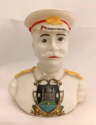 Buy Arcadian Crested China WW1 Model Of Territorial Guildford Crest • 34£