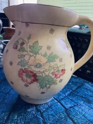 Buy Vintage Arthur Wood 1930s Floral Decorated Jug Vase • 8£