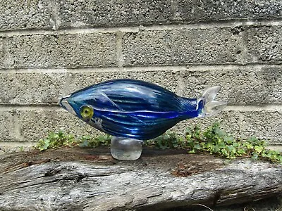 Buy Vintage 1994 Kosta Boda Monika Backstrom Glass Blue Whale - Art Glass Signed • 105£