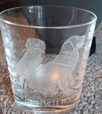 Buy GOLDEN RETRIEVER | Dog Whisky Tumbler Glass | Engraved | Etched Heavy • 13.99£