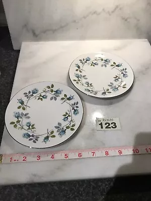 Buy 2 X Vintage Tuscan English Bone China  Blue Roses 6.5” REPLACEMENT Side Plates • 4.99£