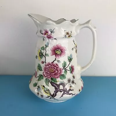 Buy Vintage James Kent Old Foley  'Chinese Rose'  Ceramic Jug / Vase Height 18.5 Cm • 19.99£