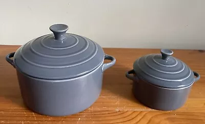 Buy La Redoute Casserole Dishes, One Large One Small, Graphite Grey  • 5.50£