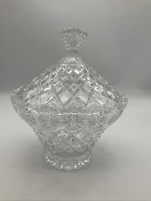 Buy High Quality Cut Glass Crystal Lidded Bon Bon Dish • 22£