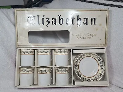 Buy Elizabethan Swiss Cottage Fine Bone China 6 Coffee Cups And Saucers Boxed • 39.99£