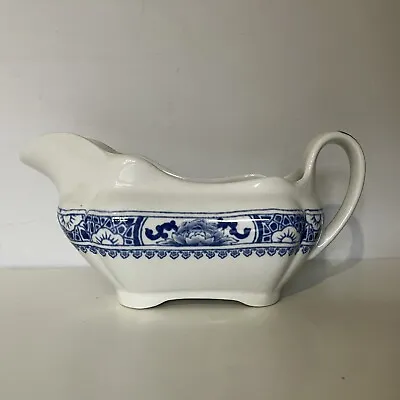 Buy Vintage Pottery Satsuma Gravy Jug Cobridge Pitcher Tableware Blue White Delft • 3.47£
