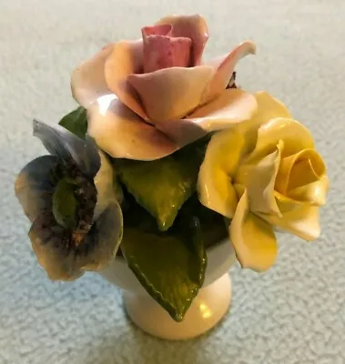 Buy Vintage 'Radnor' Hand Made Bone China Flowers In A Vase - Staffordshire • 5£