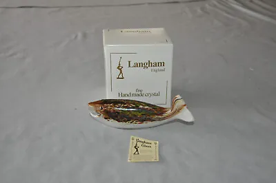 Buy Langham England Handmade Crystal Art Glass Swimming Trout Paperweight/Figurine • 28.94£