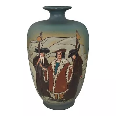 Buy Weller Dickens Ware 1900s Vintage Art Pottery Columbus Green Ceramic Vase 240 • 762.44£