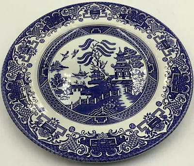 Buy English Ironstone Tableware Old Willow Blue & White Plate 26 Cm  • 7£