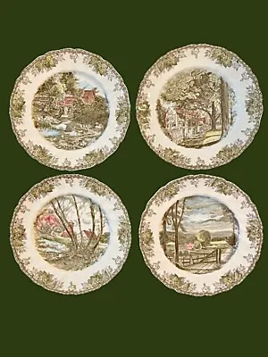Buy Johnson Bros  The Friendly Village  4 Different Dinner Plates 10.5” England • 64.49£