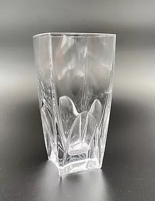 Buy Vera Wang Wedgwood Crystal Vase Cabochon Glass 6  Square Indents Signed • 33.57£