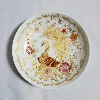 Buy Vintage Kaiser W Germany Gold Peacock Shallow Bowl Trinket Dish Birds Flowers • 17.35£