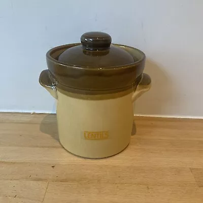 Buy TG Green Granville Storage Jar With Lid  Vintage Stoneware Marked Lentils • 10£