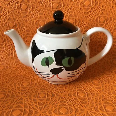 Buy Vintage Small Arthur Wood Cat Face Ceramic Teapot 1970s? • 14.99£