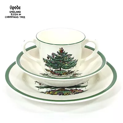 Buy Vintage Spode CHRISTMAS TREE Child's Set 3Pc Plate Bowl Mug 1988 S3324-M MIB • 28.91£