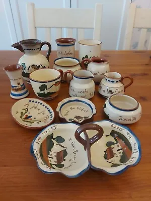 Buy Collection Of Motto Ware Pottery -Devon & Torquay • 15£