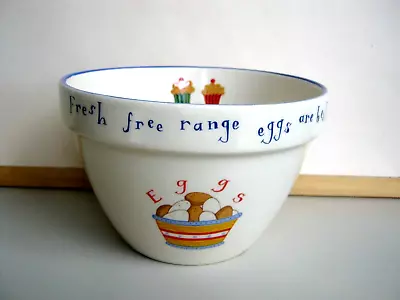 Buy Vintage TG Green *Cloverleaf* Bowl  *Fresh Free Range Eggs Are Best* • 3.95£